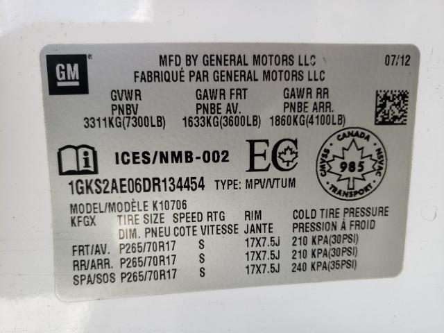 Photo 9 VIN: 1GKS2AE06DR134454 - GMC YUKON SLE 