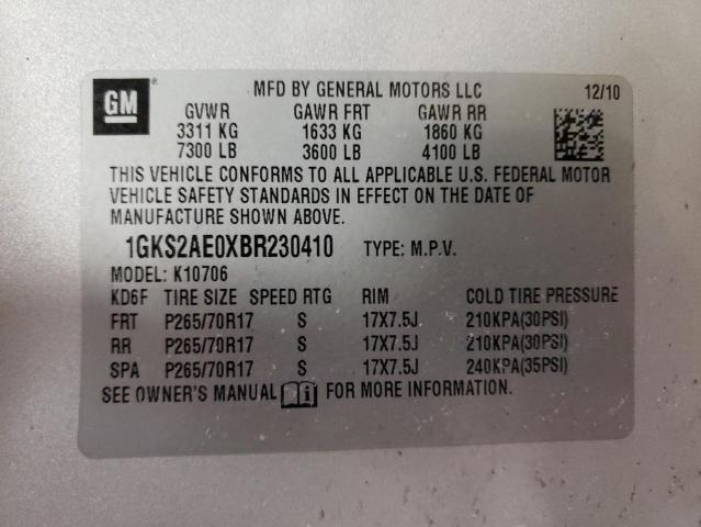 Photo 12 VIN: 1GKS2AE0XBR230410 - GMC YUKON SLE 