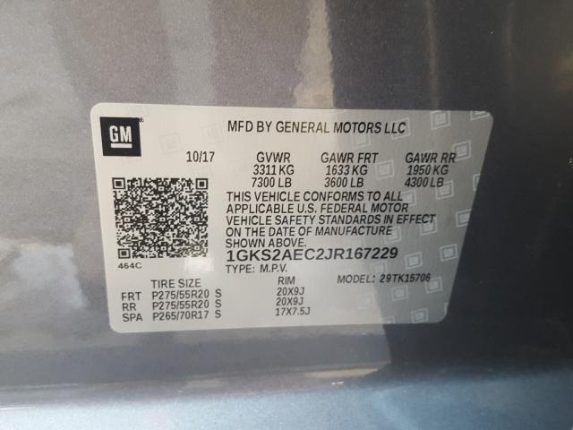 Photo 9 VIN: 1GKS2AEC2JR167229 - GMC YUKON SLE 