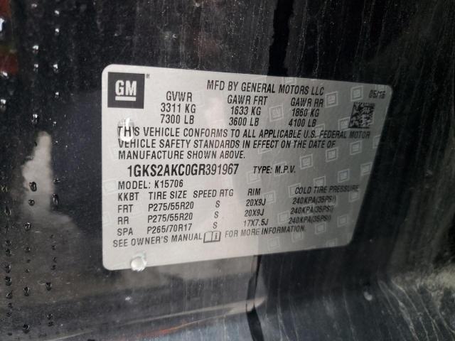 Photo 12 VIN: 1GKS2AKC0GR391967 - GMC YUKON 