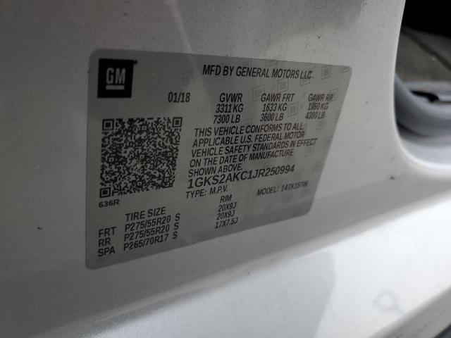 Photo 12 VIN: 1GKS2AKC1JR250994 - GMC YUKON 