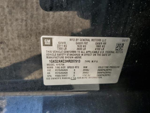 Photo 12 VIN: 1GKS2AKC3HR287913 - GMC YUKON SLE 