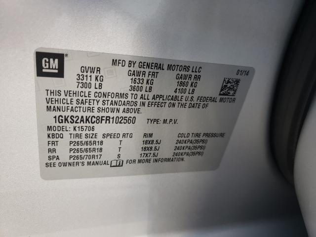 Photo 9 VIN: 1GKS2AKC8FR102560 - GMC YUKON SLE 