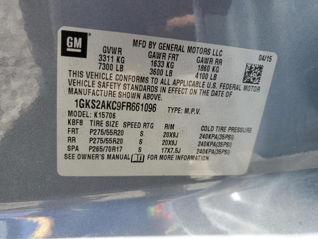 Photo 9 VIN: 1GKS2AKC9FR661096 - GMC YUKON SLE 