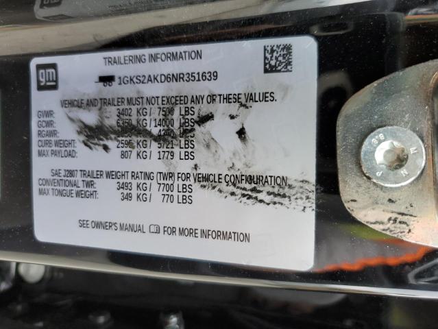 Photo 12 VIN: 1GKS2AKD6NR351639 - GMC YUKON SLE 