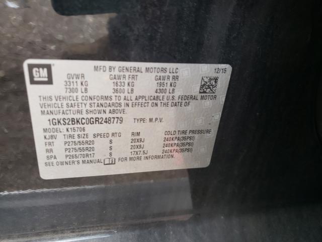 Photo 9 VIN: 1GKS2BKC0GR248779 - GMC YUKON SLT 