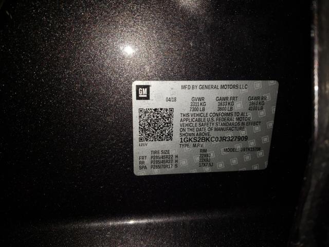 Photo 9 VIN: 1GKS2BKC0JR327909 - GMC YUKON SLT 