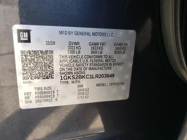 Photo 9 VIN: 1GKS2BKC1LR203649 - GMC YUKON SLT 