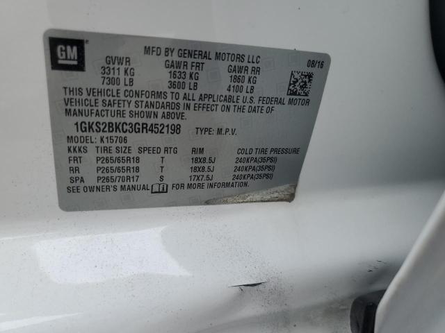 Photo 9 VIN: 1GKS2BKC3GR452198 - GMC YUKON SLT 