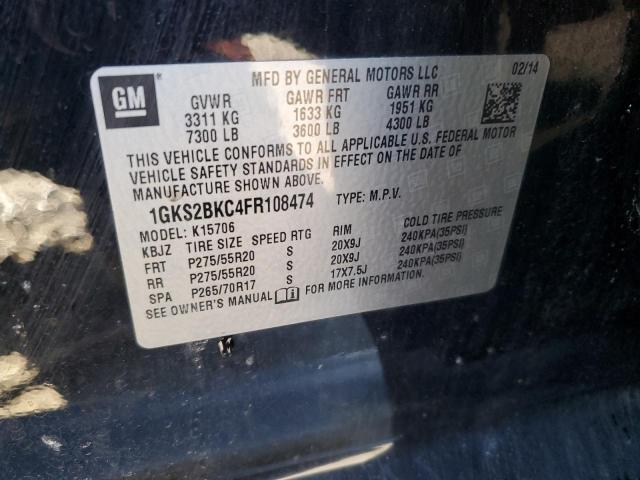 Photo 12 VIN: 1GKS2BKC4FR108474 - GMC YUKON 