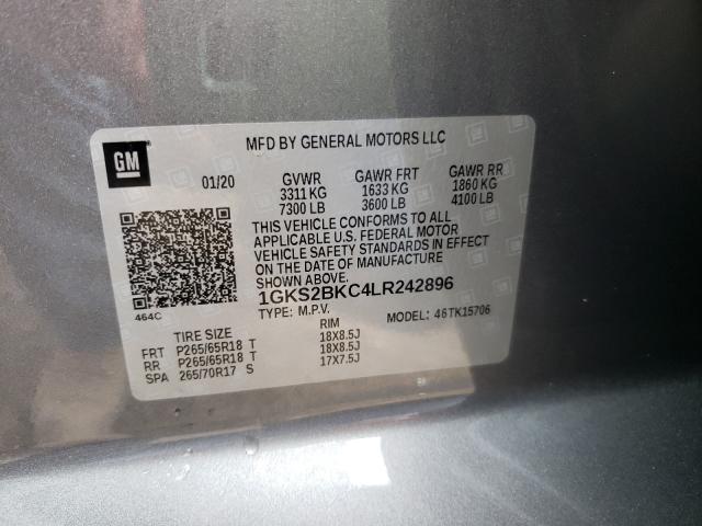 Photo 9 VIN: 1GKS2BKC4LR242896 - GMC YUKON SLT 