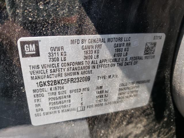 Photo 9 VIN: 1GKS2BKC5FR232009 - GMC YUKON SLT 