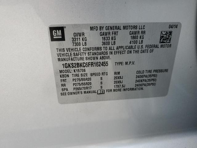 Photo 12 VIN: 1GKS2BKC6FR162455 - GMC YUKON SLT 