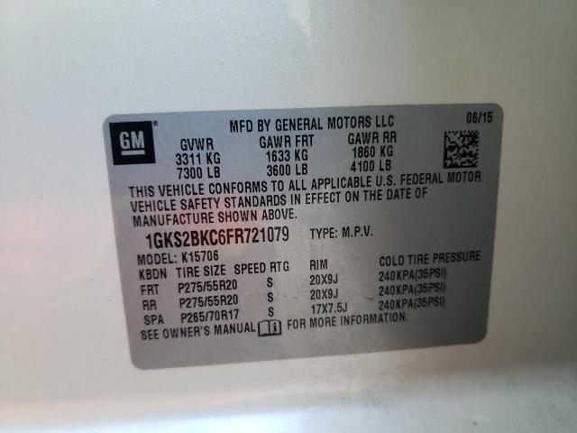 Photo 9 VIN: 1GKS2BKC6FR721079 - GMC YUKON 