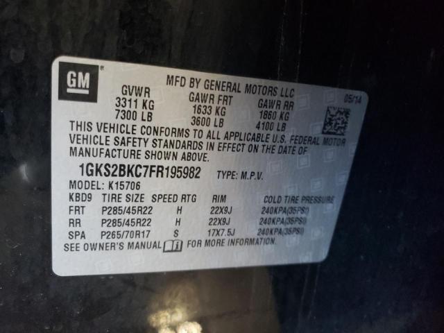 Photo 9 VIN: 1GKS2BKC7FR195982 - GMC YUKON SLT 