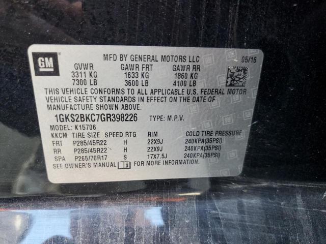 Photo 12 VIN: 1GKS2BKC7GR398226 - GMC YUKON 