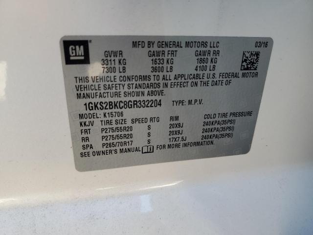 Photo 13 VIN: 1GKS2BKC8GR332204 - GMC YUKON 