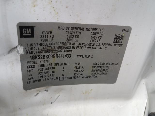 Photo 9 VIN: 1GKS2BKC9GR441433 - GMC YUKON SLT 