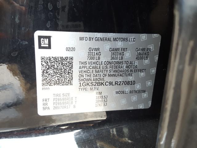 Photo 9 VIN: 1GKS2BKC9LR270810 - GMC YUKON SLT 