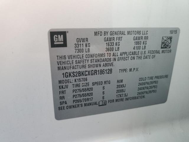 Photo 9 VIN: 1GKS2BKCXGR186128 - GMC YUKON SLT 