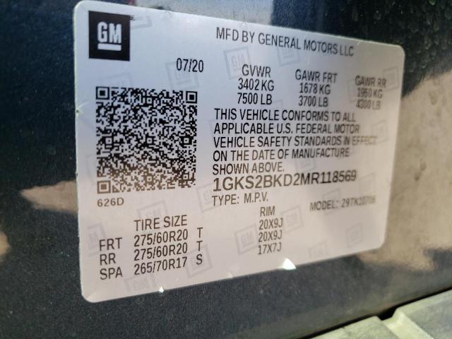 Photo 9 VIN: 1GKS2BKD2MR118569 - GMC YUKON SLT 