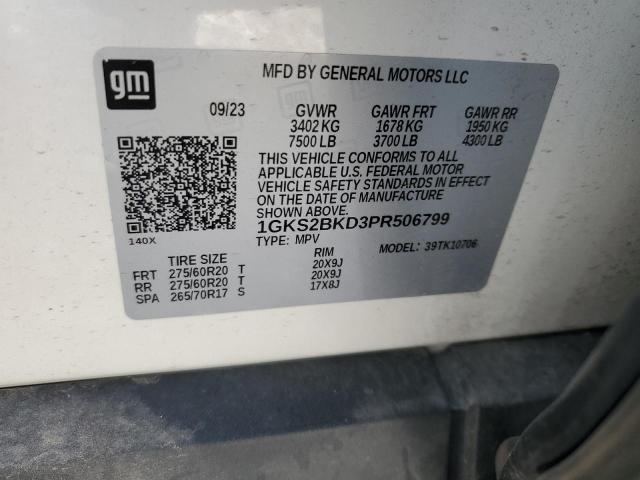 Photo 12 VIN: 1GKS2BKD3PR506799 - GMC YUKON SLT 