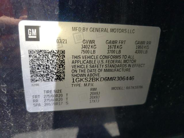 Photo 13 VIN: 1GKS2BKD6MR306446 - GMC YUKON SLT 