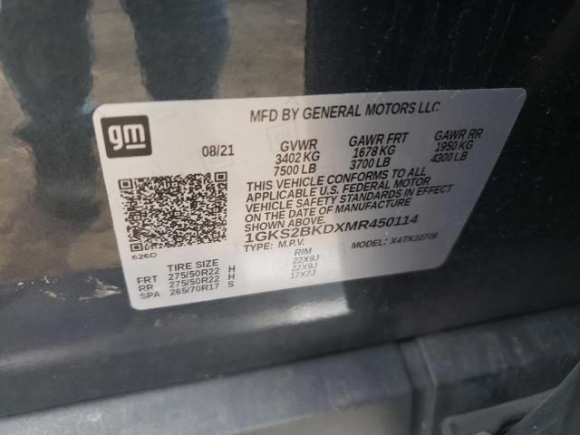 Photo 12 VIN: 1GKS2BKDXMR450114 - GMC YUKON SLT 