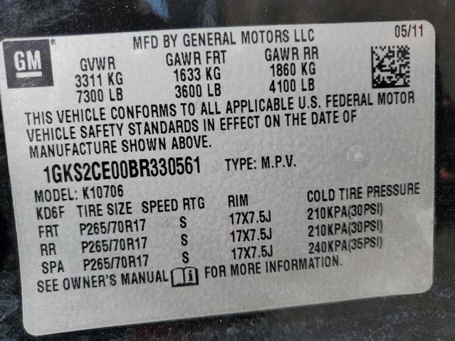 Photo 11 VIN: 1GKS2CE00BR330561 - GMC YUKON 