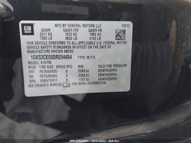 Photo 8 VIN: 1GKS2CE00DR294454 - GMC YUKON 