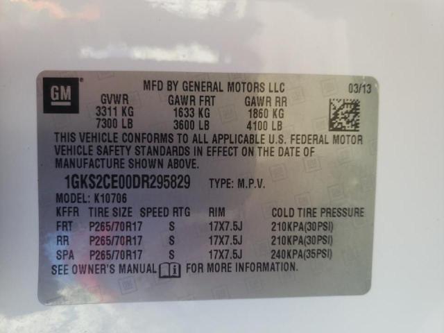 Photo 9 VIN: 1GKS2CE00DR295829 - GMC YUKON SLT 