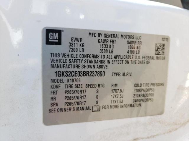 Photo 9 VIN: 1GKS2CE03BR237890 - GMC YUKON SLT 