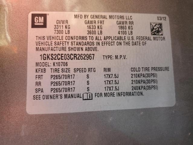 Photo 12 VIN: 1GKS2CE03CR262967 - GMC YUKON 