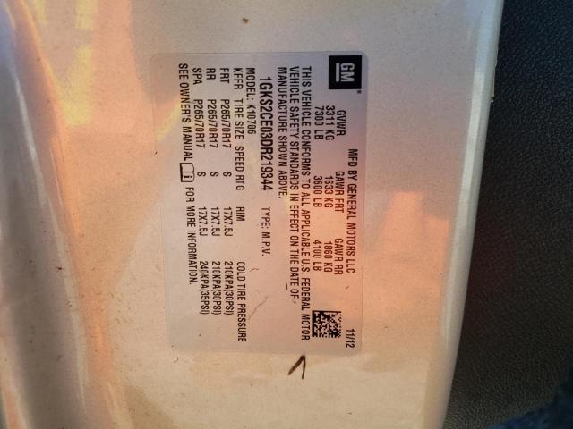 Photo 9 VIN: 1GKS2CE03DR219344 - GMC YUKON SLT 