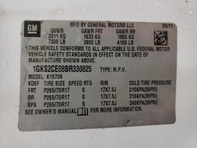 Photo 9 VIN: 1GKS2CE08BR330825 - GMC YUKON SLT 