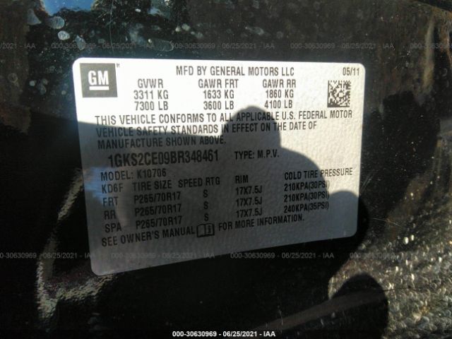 Photo 8 VIN: 1GKS2CE09BR348461 - GMC YUKON 