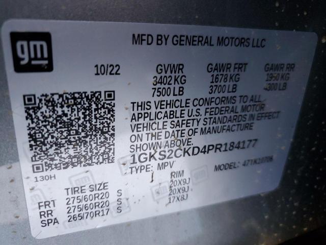 Photo 12 VIN: 1GKS2CKD4PR184177 - GMC YUKON AT4 