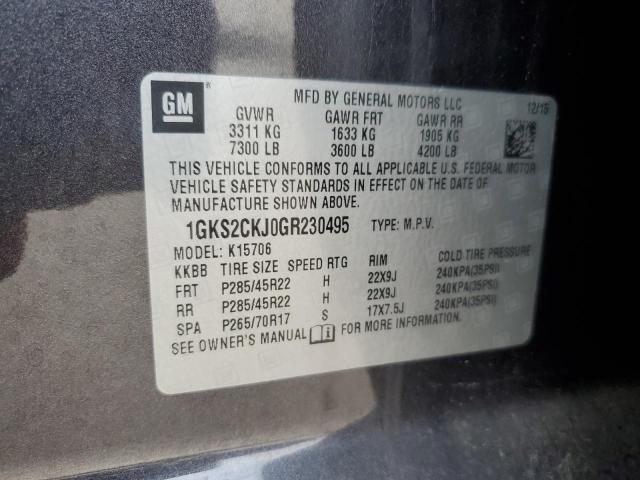 Photo 12 VIN: 1GKS2CKJ0GR230495 - GMC YUKON DENA 