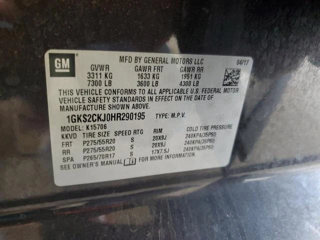 Photo 12 VIN: 1GKS2CKJ0HR290195 - GMC YUKON DENA 