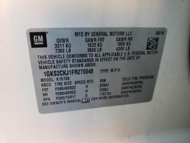 Photo 9 VIN: 1GKS2CKJ1FR270048 - GMC YUKON DENA 