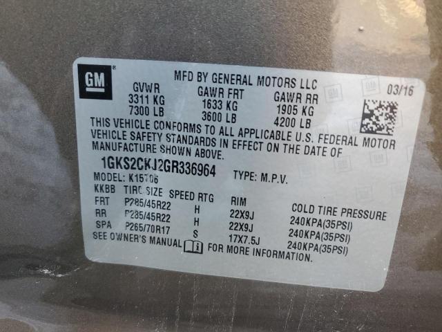 Photo 12 VIN: 1GKS2CKJ2GR336964 - GMC YUKON DENA 