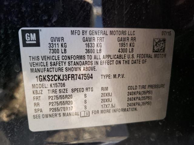 Photo 13 VIN: 1GKS2CKJ3FR747594 - GMC YUKON DENA 