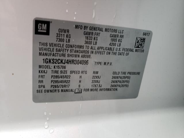 Photo 9 VIN: 1GKS2CKJ4HR304096 - GMC YUKON DENA 