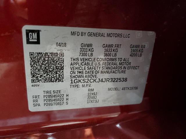 Photo 13 VIN: 1GKS2CKJ4JR322538 - GMC YUKON 