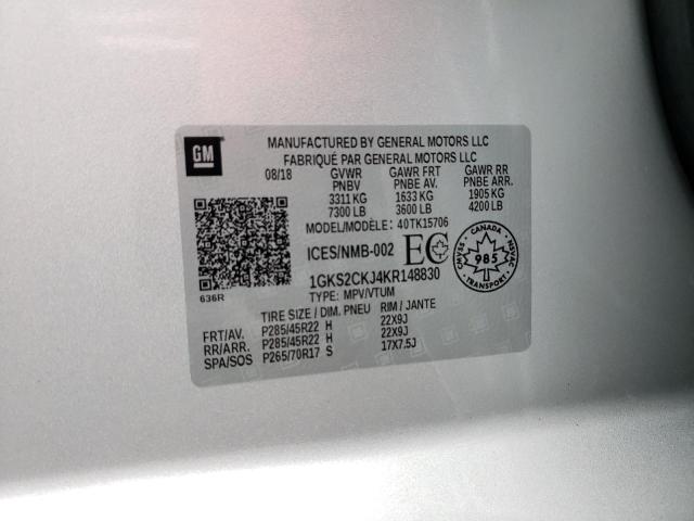 Photo 13 VIN: 1GKS2CKJ4KR148830 - GMC YUKON DENA 