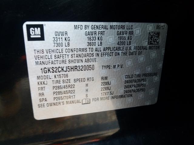 Photo 9 VIN: 1GKS2CKJ5HR320050 - GMC YUKON DENA 