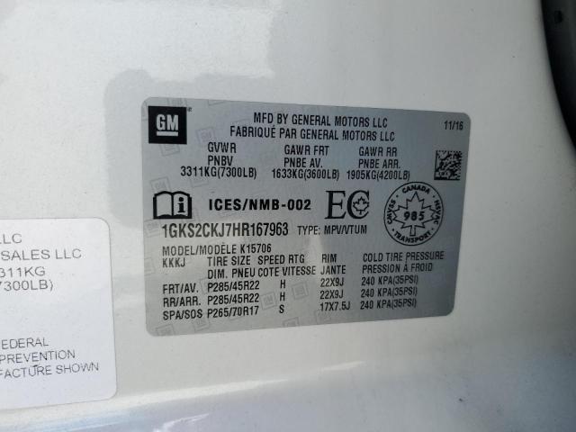 Photo 13 VIN: 1GKS2CKJ7HR167963 - GMC YUKON DENA 