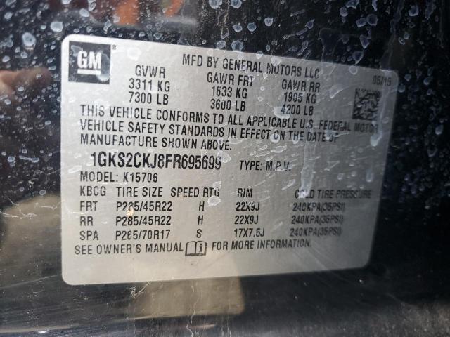 Photo 11 VIN: 1GKS2CKJ8FR695699 - GMC YUKON DENA 