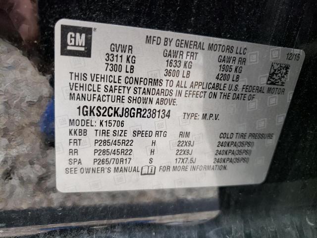 Photo 12 VIN: 1GKS2CKJ8GR238134 - GMC YUKON 