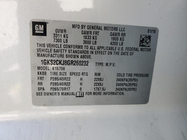 Photo 12 VIN: 1GKS2CKJ8GR260232 - GMC YUKON 